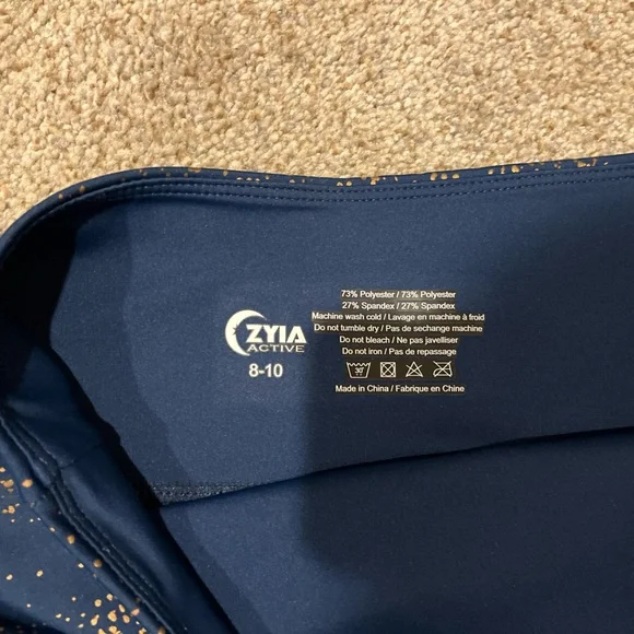 ZYIA Stay Gold Light & Tight Speckled 7/8 Leggings - Picture 9 of 13